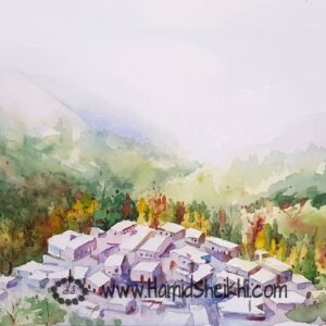 نقاشی ابرنگ روستای وردیج
